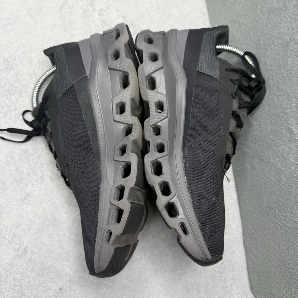 On Cloudmonster Women's 8.5 Black Gray CloudTec Running Shoes Sneakers - Picture 3 of 11